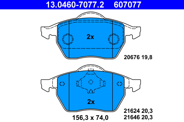 Remblokset ATE 13.0460-7077.2