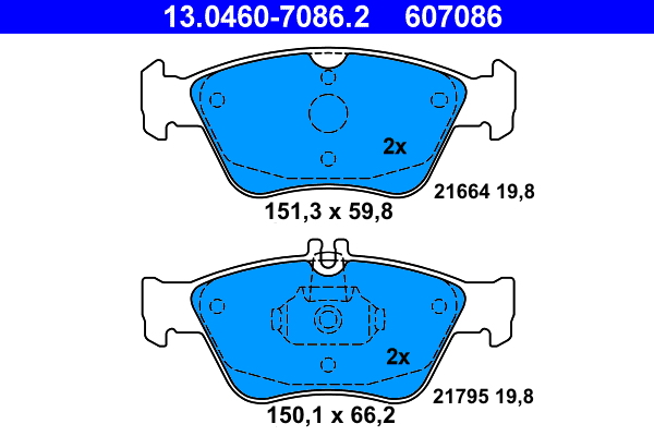 Remblokset ATE 13.0460-7086.2