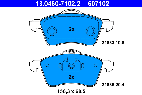 Remblokset ATE 13.0460-7102.2