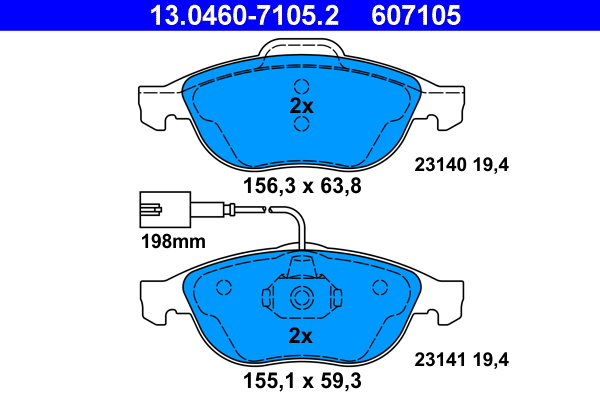 Remblokset ATE 13.0460-7105.2