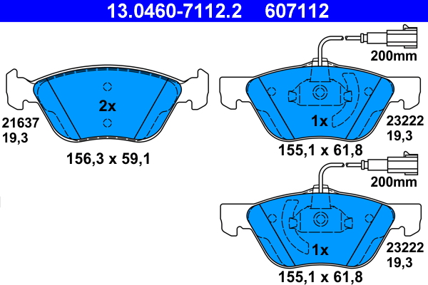 Remblokset ATE 13.0460-7112.2