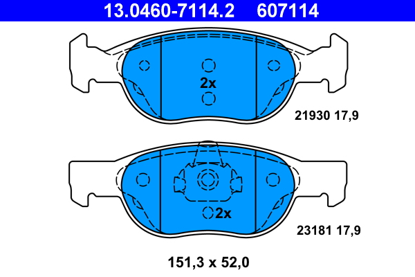 Remblokset ATE 13.0460-7114.2