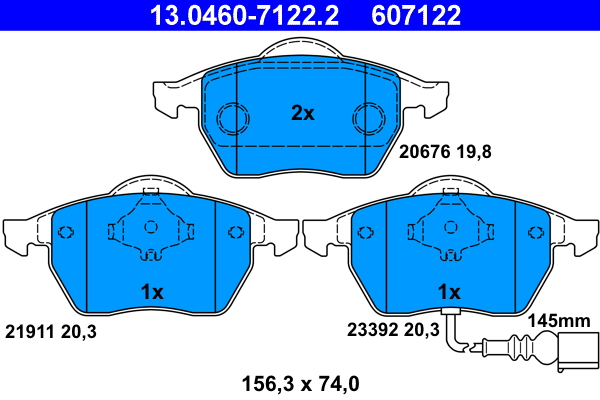 Remblokset ATE 13.0460-7122.2