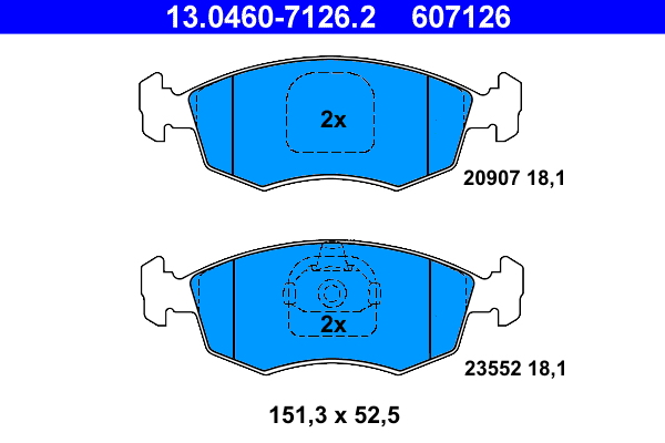 Remblokset ATE 13.0460-7126.2