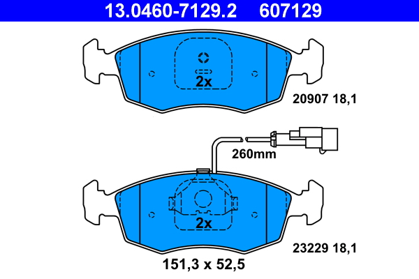 Remblokset ATE 13.0460-7129.2