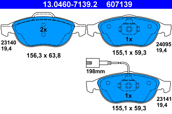 Remblokset ATE 13.0460-7139.2