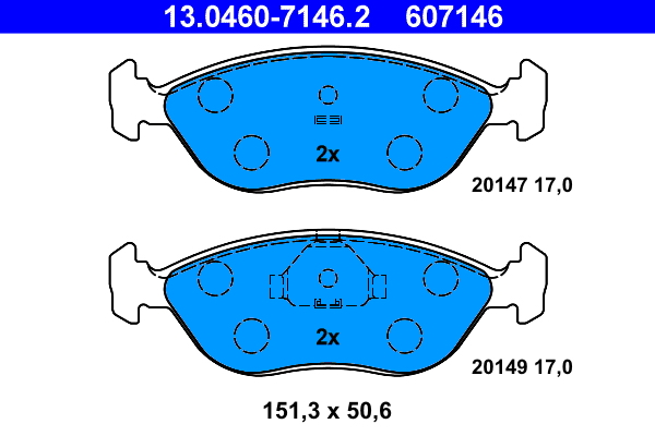 Remblokset ATE 13.0460-7146.2