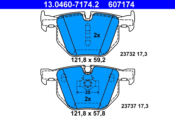 Remblokset ATE 13.0460-7174.2