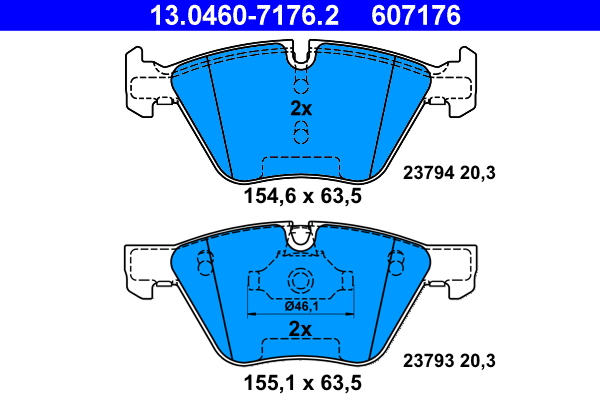 Remblokset ATE 13.0460-7176.2