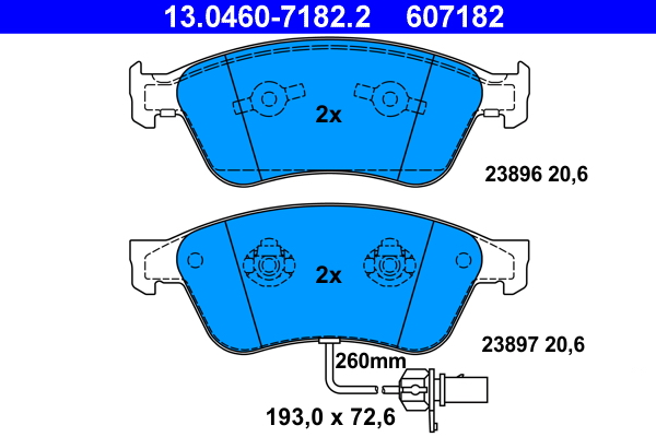 Remblokset ATE 13.0460-7182.2