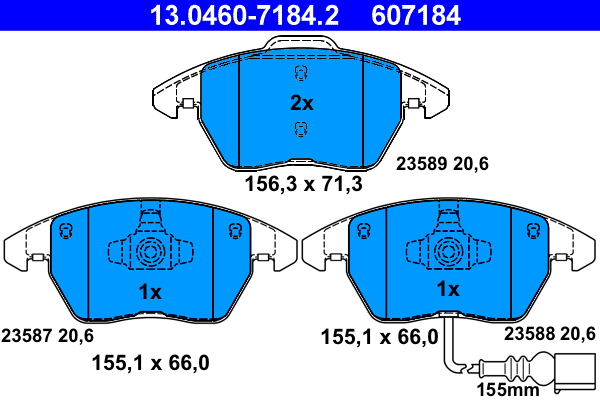 Remblokset ATE 13.0460-7184.2