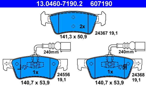 Remblokset ATE 13.0460-7190.2