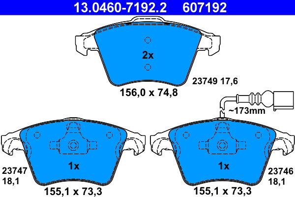 Remblokset ATE 13.0460-7192.2