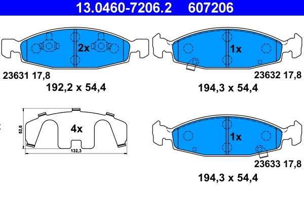 Remblokset ATE 13.0460-7206.2