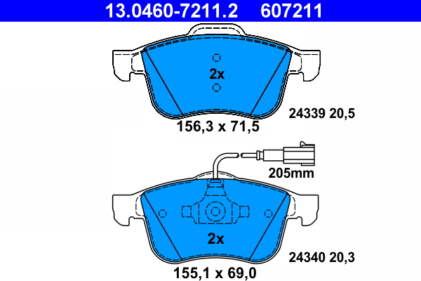 Remblokset ATE 13.0460-7211.2