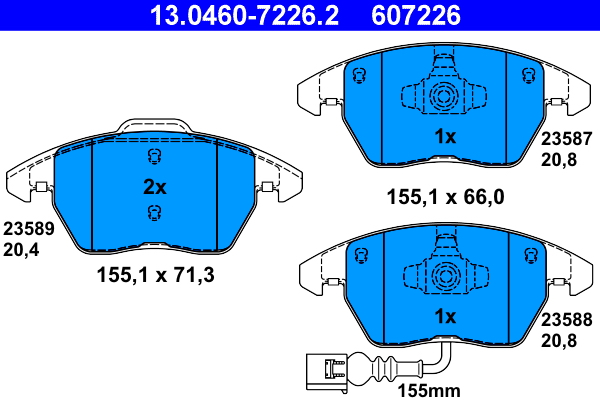 Remblokset ATE 13.0460-7226.2