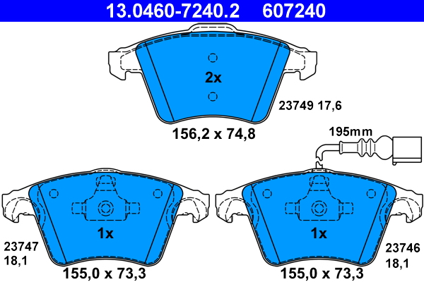 Remblokset ATE 13.0460-7240.2