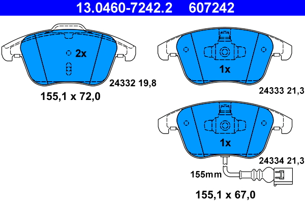 Remblokset ATE 13.0460-7242.2