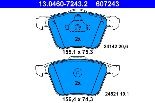 Remblokset ATE 13.0460-7243.2