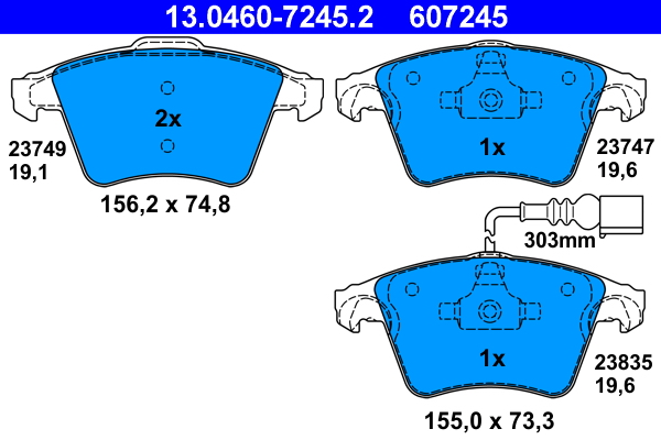 Remblokset ATE 13.0460-7245.2