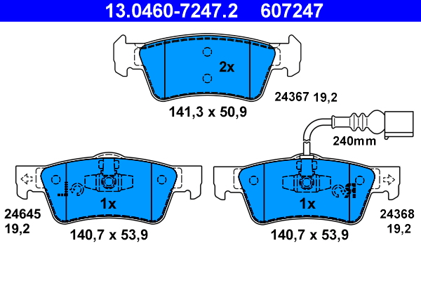 Remblokset ATE 13.0460-7247.2