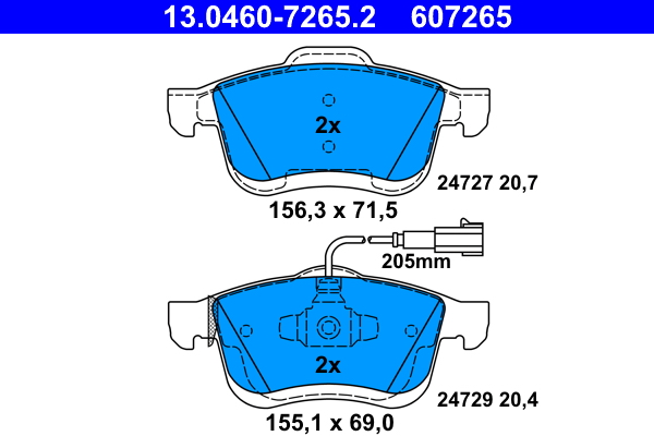 Remblokset ATE 13.0460-7265.2