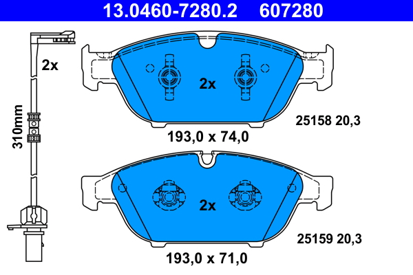 Remblokset ATE 13.0460-7280.2