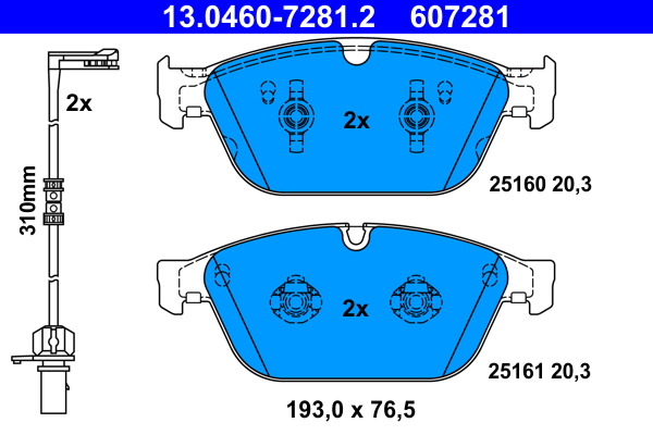 Remblokset ATE 13.0460-7281.2