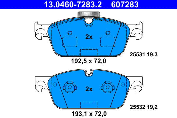 Remblokset ATE 13.0460-7283.2