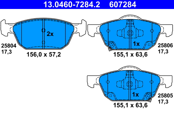 Remblokset ATE 13.0460-7284.2