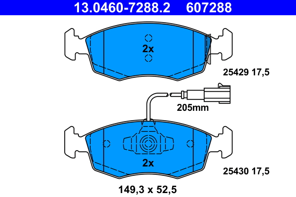 Remblokset ATE 13.0460-7288.2