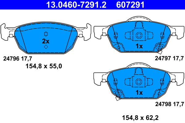 Remblokset ATE 13.0460-7291.2