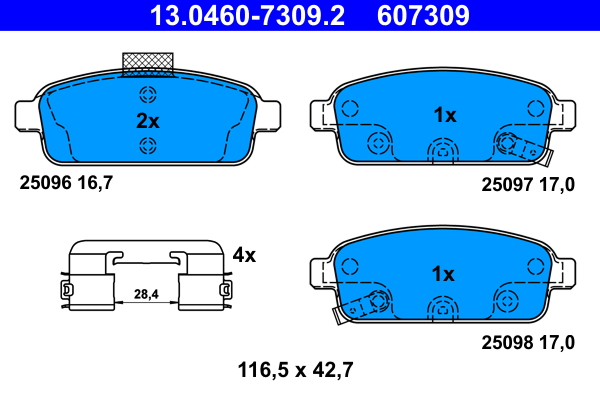 Remblokset ATE 13.0460-7309.2