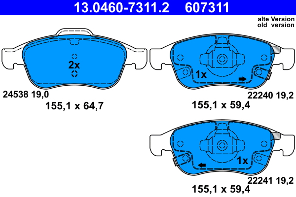 Remblokset ATE 13.0460-7311.2