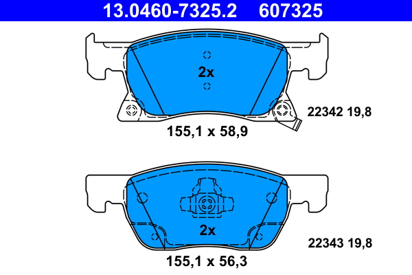 Remblokset ATE 13.0460-7325.2