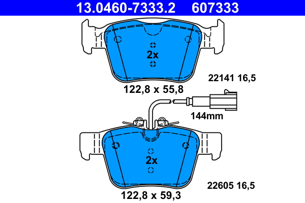 Remblokset ATE 13.0460-7333.2