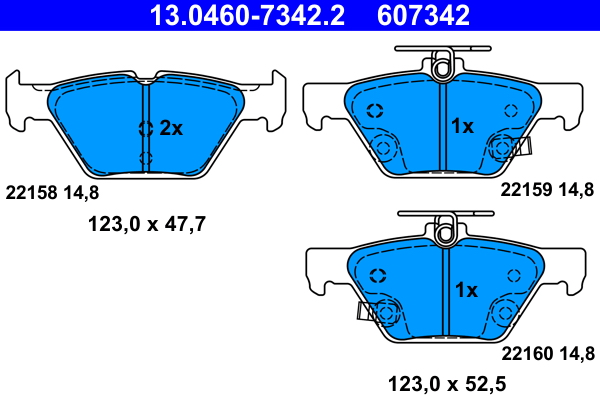 Remblokset ATE 13.0460-7342.2