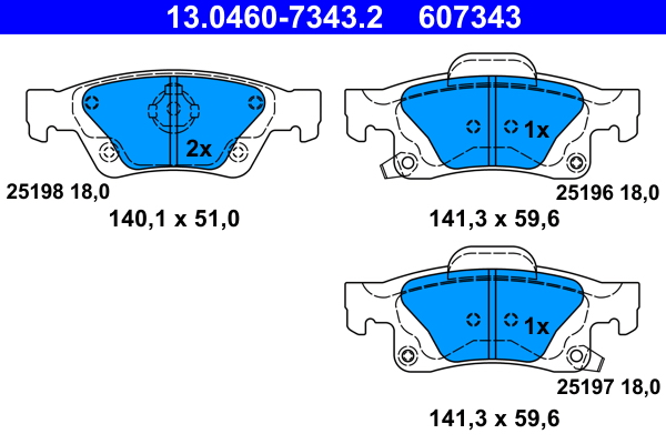 Remblokset ATE 13.0460-7343.2