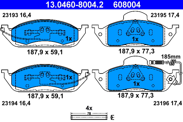 Remblokset ATE 13.0460-8004.2