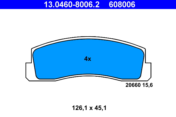 Remblokset ATE 13.0460-8006.2