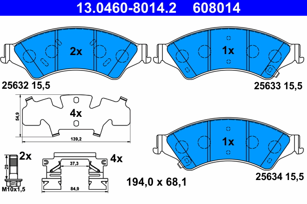 Remblokset ATE 13.0460-8014.2