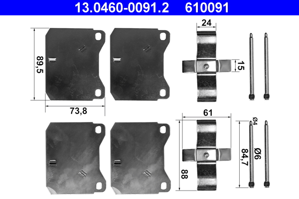 Rem montageset ATE 13.0460-0091.2