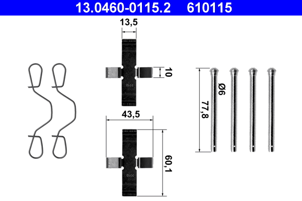 Rem montageset ATE 13.0460-0115.2