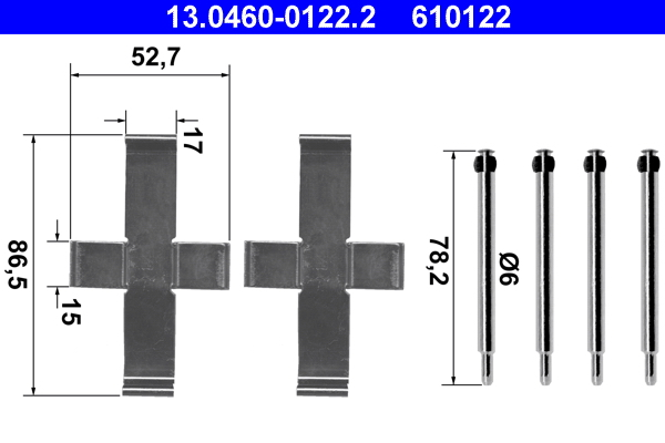 Rem montageset ATE 13.0460-0122.2