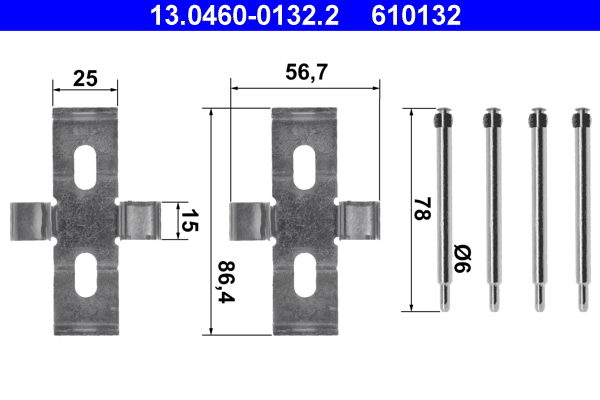 Rem montageset ATE 13.0460-0132.2