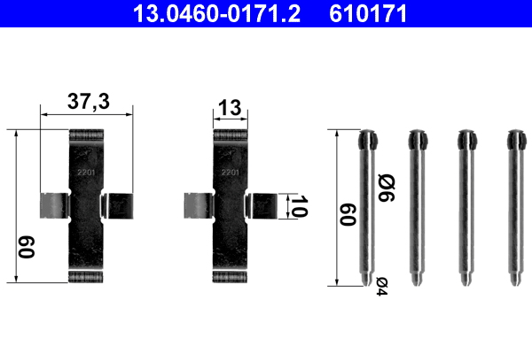 Rem montageset ATE 13.0460-0171.2