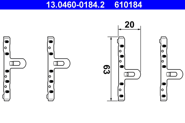 Rem montageset ATE 13.0460-0184.2