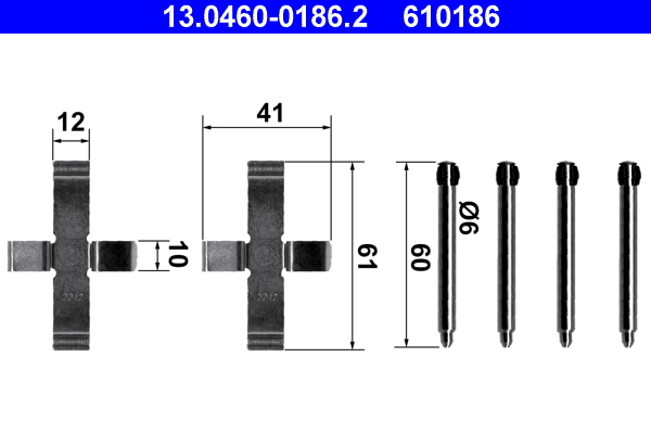 Rem montageset ATE 13.0460-0186.2