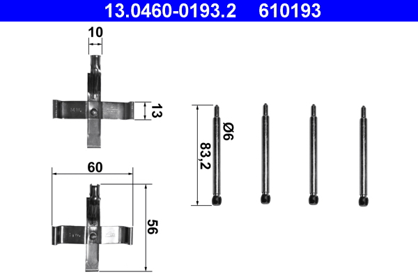 Rem montageset ATE 13.0460-0193.2