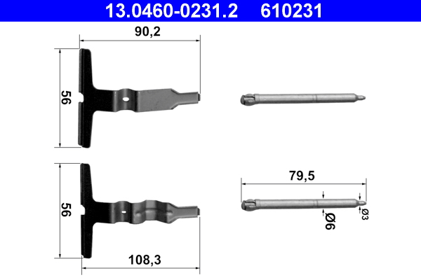 Rem montageset ATE 13.0460-0231.2